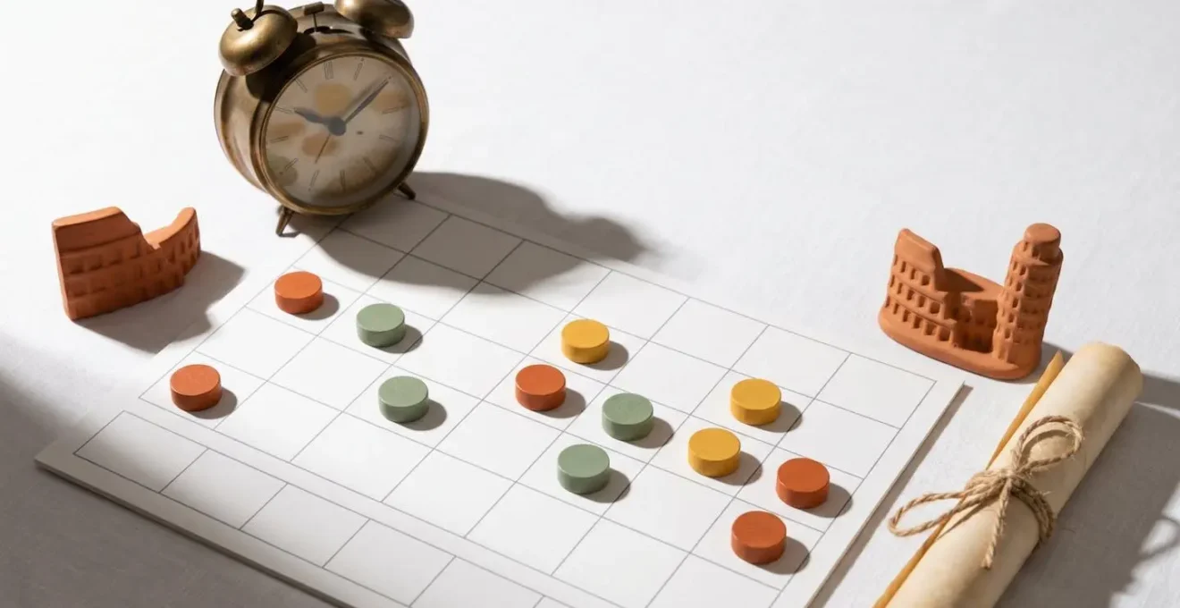 Calendario con evidenziati i periodi ottimali per prenotare hotel e trasporti per un viaggio in Italia