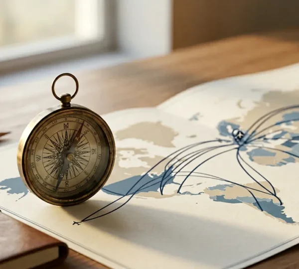 Confronto strategico tra diverse rotte aeree intercontinentali con elementi di pianificazione del viaggio